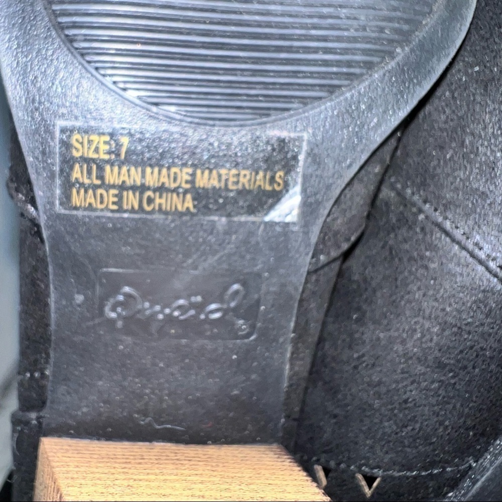QUPID black ankle booties size 7 - Picture 6 of 9